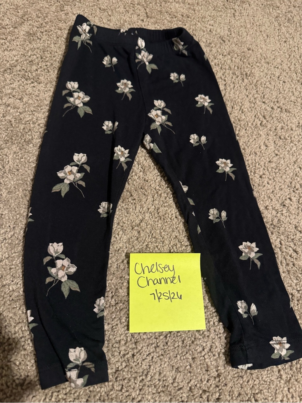 Kyte baby Black Floral Kids Leggings